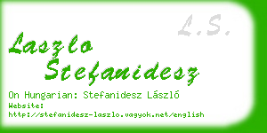 laszlo stefanidesz business card